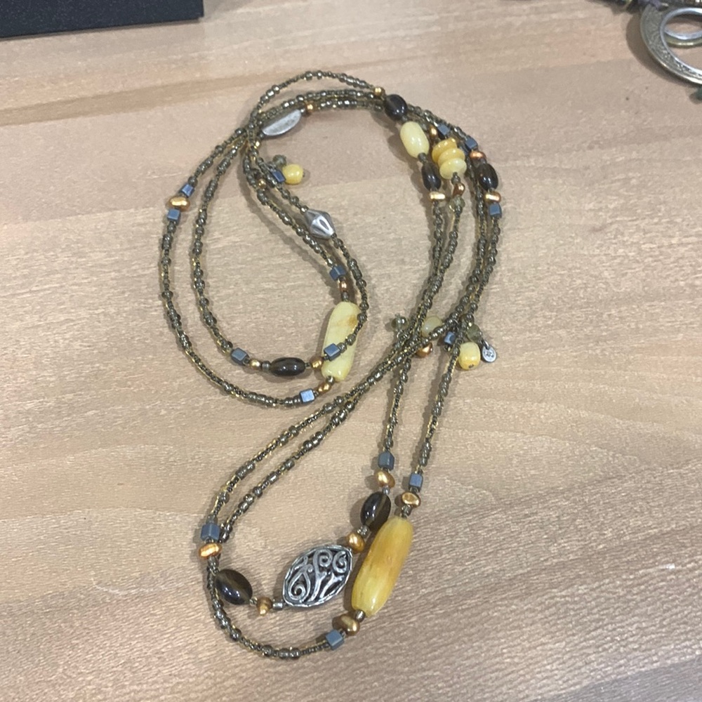 Silpada 925 & real stone necklace vintage